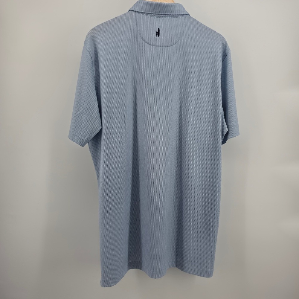 Johnnie-O Mens Large Blue Geometric AOP Golf Performance Polo Shirt size Large - Picture 3 of 14